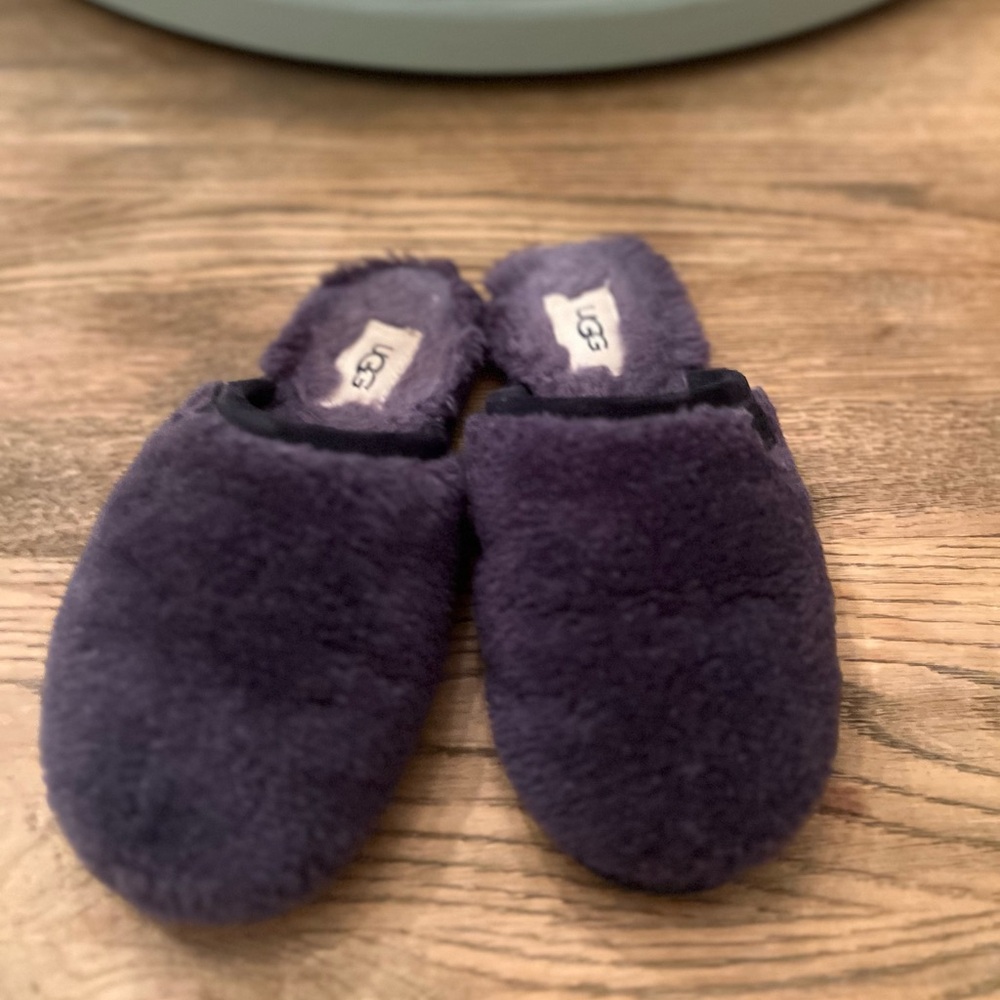 UGG Plush Purple Slippers